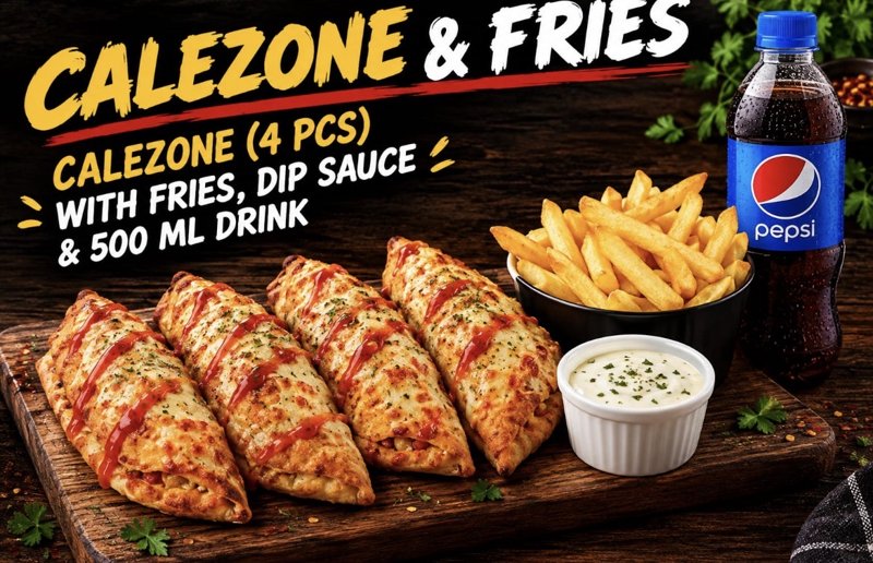 Calezone & Fries